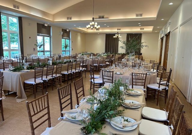 Hall interior reception setup